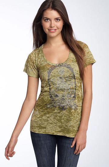 B.P. "Cullen Crest" Scoop Neck Burnout Tee in Desert Sand, Nordstrom.com