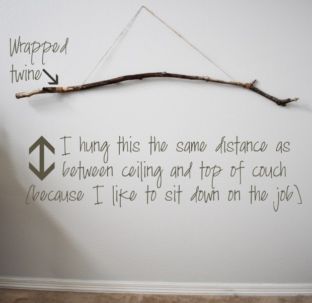 wall hanging post hanging branch